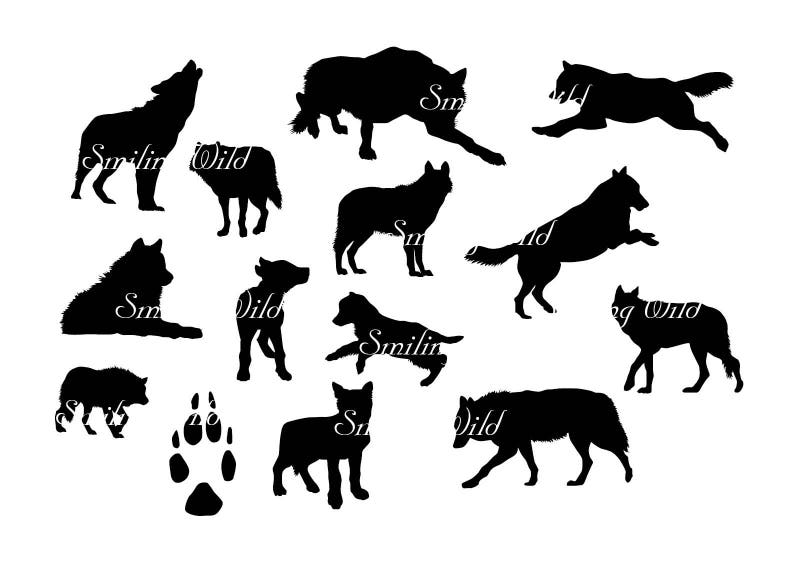 Download Clip Art Wolf Silhouette Svg Clip Art Png North America Wolves Cub Puppies Puppy Wolf Paw Woodland Animal Art Vector Graphic Digital Printable Cutout Art Collectibles