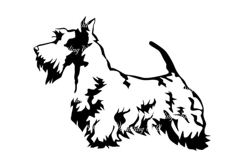 Scottish Terrier Svg Scottie Clipart Vector Graphic Art - Etsy