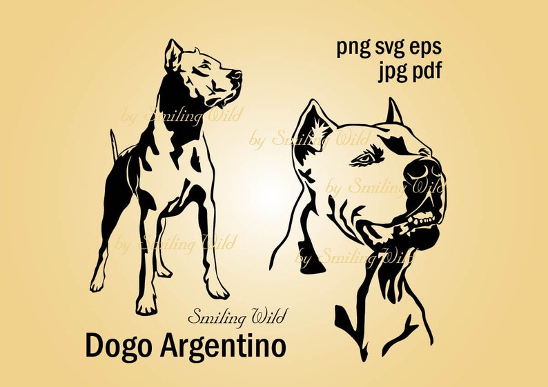 Dogo Argentino svg clipart vector graphic art Dogo Argentino artwork instant download cutout cuttable dog lovers printable gift