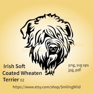 Irish Soft Coated Wheaten Terrier svg, vector art cut file, cricut, digital design