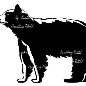 Black bear clipart svg vector graphic art black bear png | Etsy