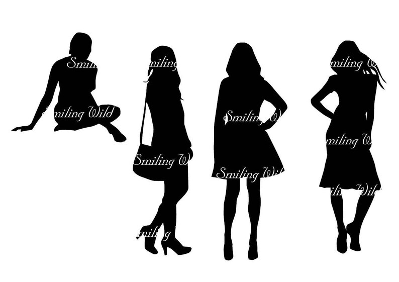 Download Clip Art Woman Silhouette Svg Clipart Lady Silhouette Long Dress Woman Ball Dress People Silhouette Svg Cricut Designs Woman Pintable People Printa Art Collectibles