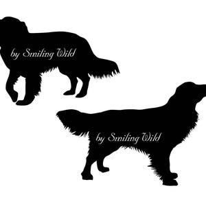 Golden retriever svg silhouette clipart dog cut file printable retriever png commercial use vector graphic art digital retriever dog image 3