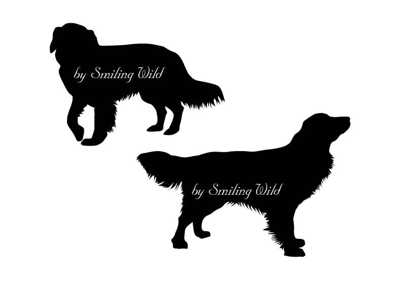 Golden retriever svg silhouette clipart dog cut file printable retriever png commercial use vector graphic art digital retriever dog image 3