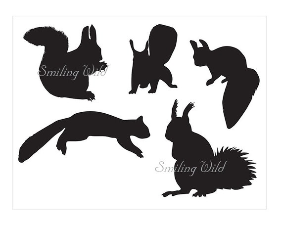 Download Items similar to squirrel Silhouette svg, animal clipart, fox digital, squirrel art, animal art ...