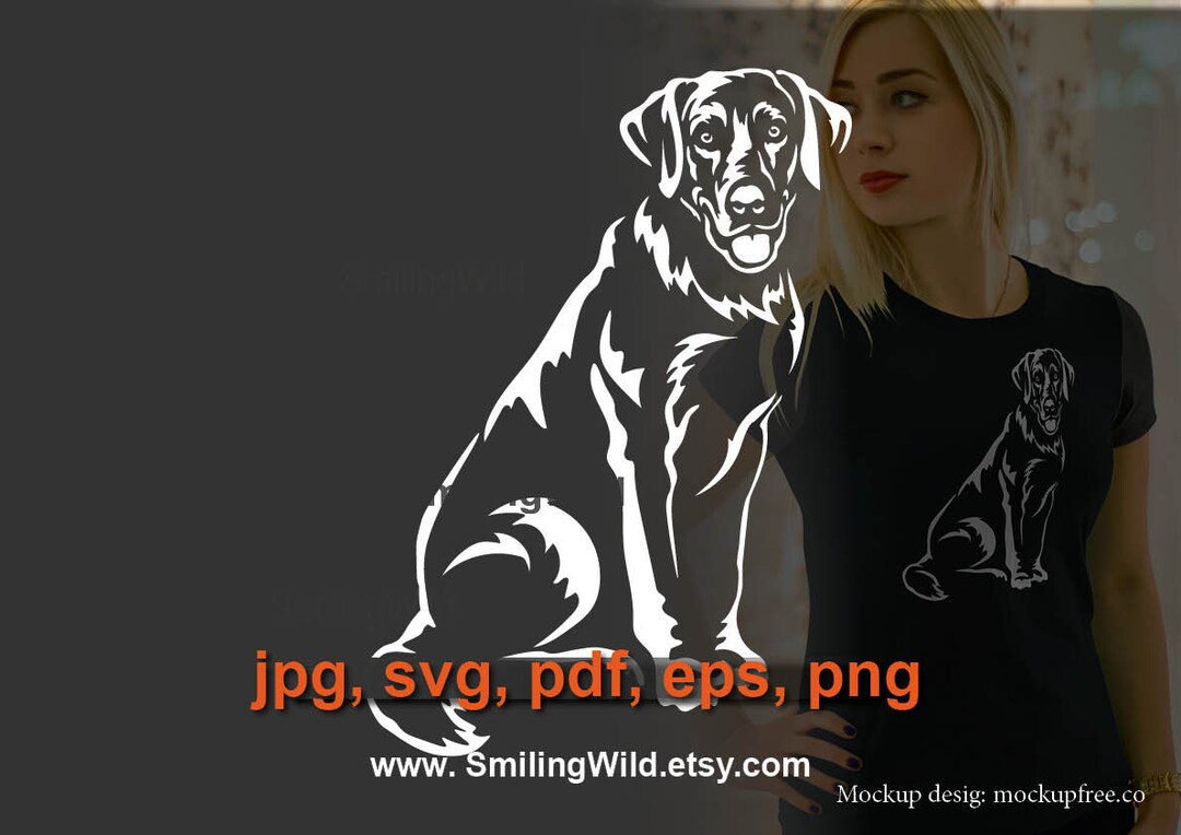 Labrador Retriever Svg White Vector File Sitting Dog Svg - Etsy