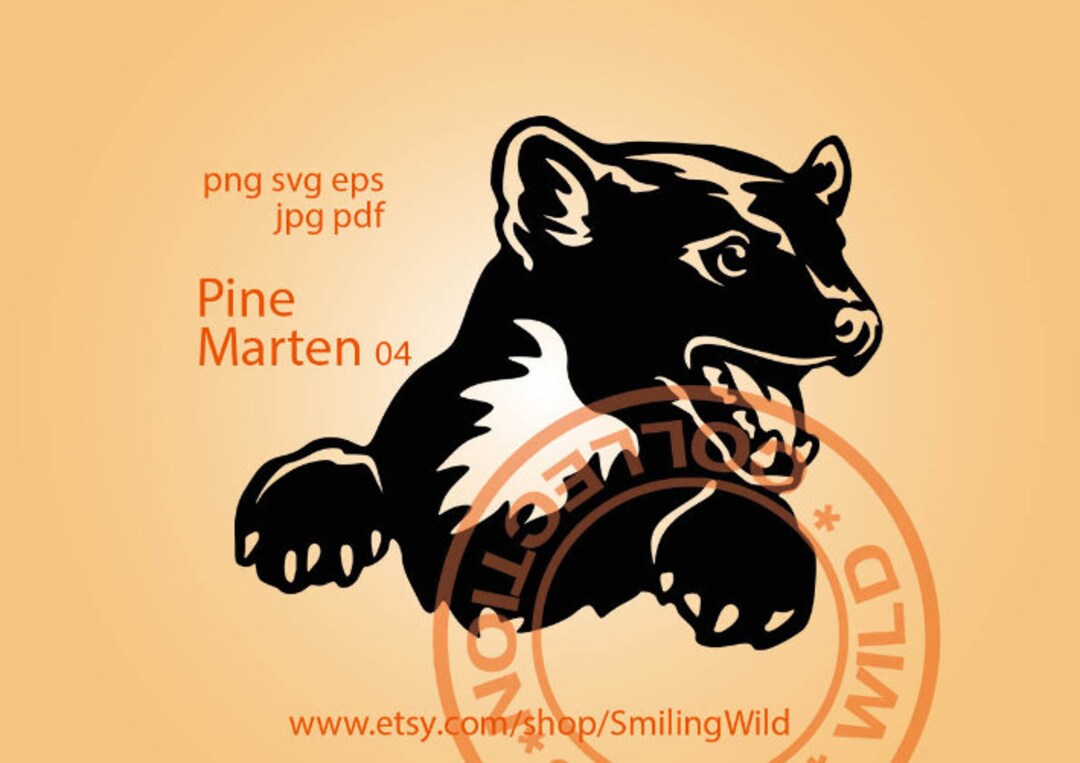 Marten Rabbit Svg Pine Marten Svg Cuttable Portrait Wild Animal Clip Art - Etsy