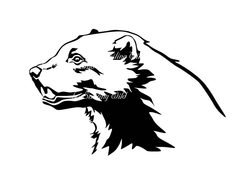 Download Wild animal svg wolverine clipart vector graphic art png eps | Etsy
