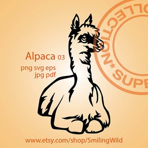 Cute llama SVG & PNG vector clipart design | lying Alpaca png design | farm animal cuttable art for Cricut and laser cutting designs