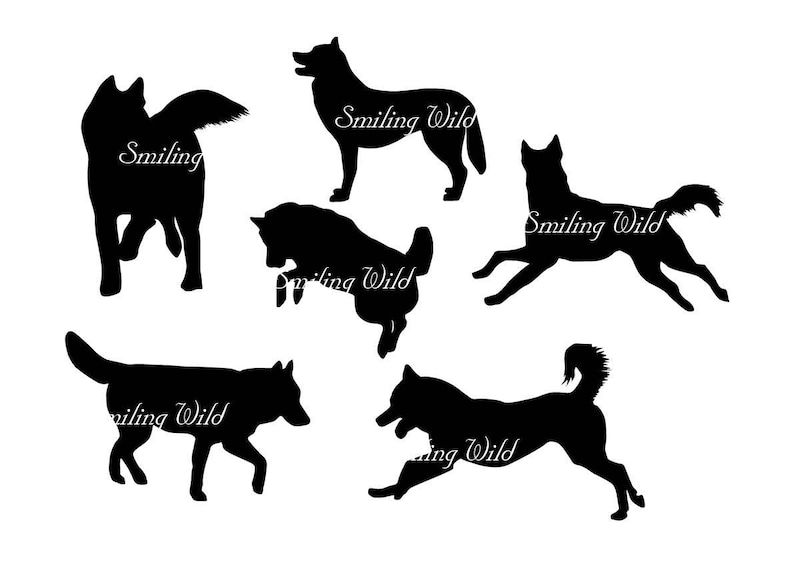Download Husky silhouette svg clipart dog puppy cutout printable ...