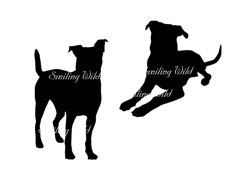 black mouth cur svg silhouette cut out file clipart dog printable