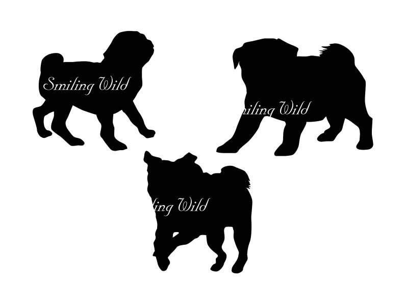 Download Pug dog svg silhouette puppy svg clipart pug Mopshond ...