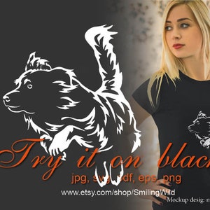 Springender Australian Shepherd svg Agility Vektor Grafik schneidbare Datei, Aussie digitale Clip Art Design