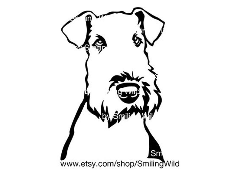 Airedale Terrier Svg Dog Clipart Vector Grpahic Art Artwork - Etsy