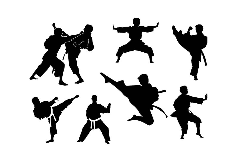 Download Karate silhouette kick svg vector graphic art printable ...