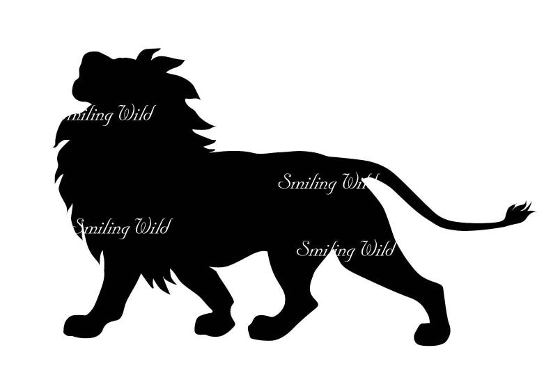 Download Lion vector graphic svg wild animal silhouette clipart ...
