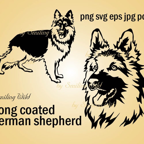 Long Coat German Shepherd Svg Vector Graphic Art Printable - Etsy Long Coat German Shepherd Svg Vector Graphic Art Printable - Etsy