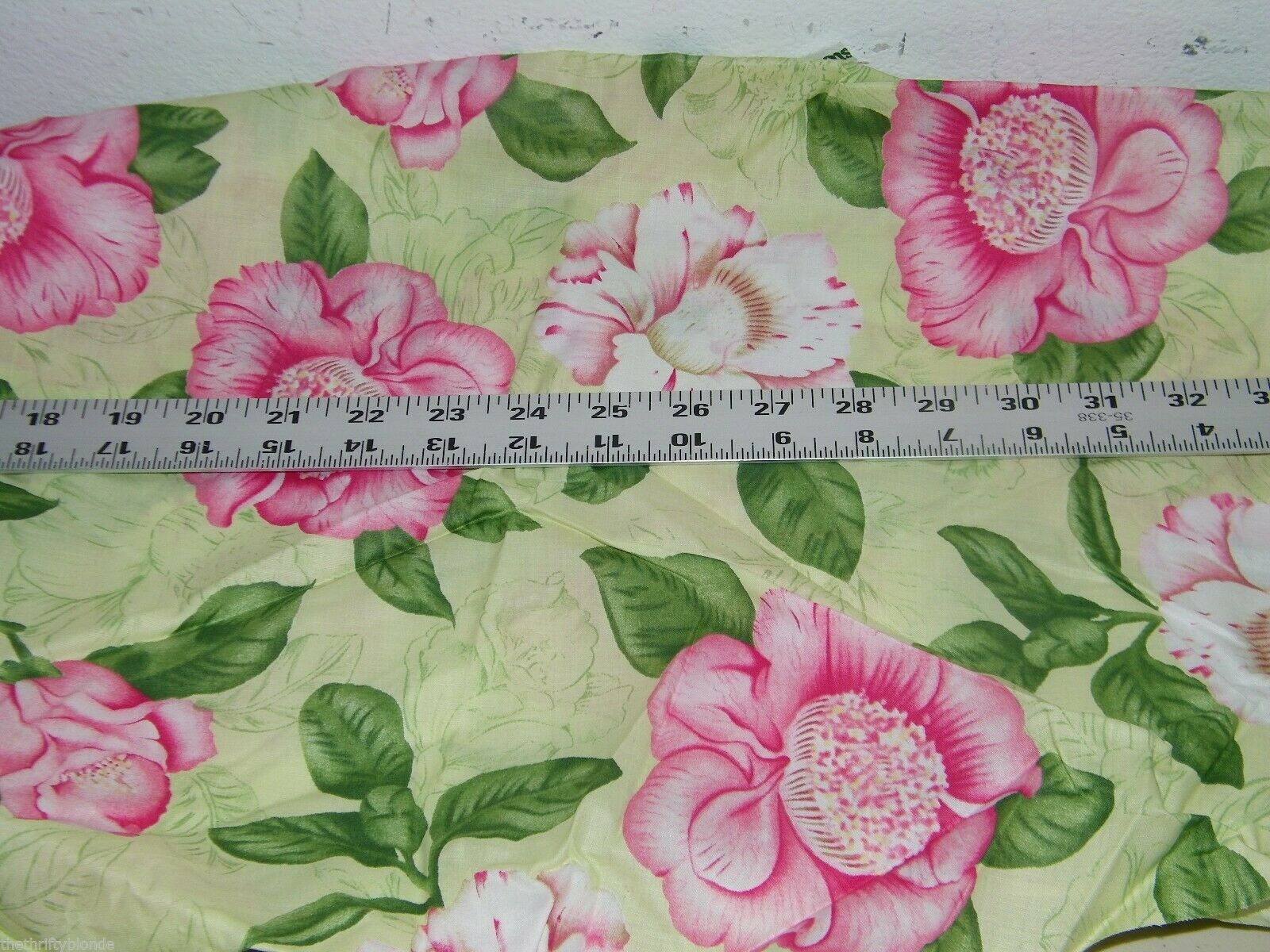 Pink ROse Roses Peony Cottage Quilting Cotton Fabric 5/8 Yards Etsy