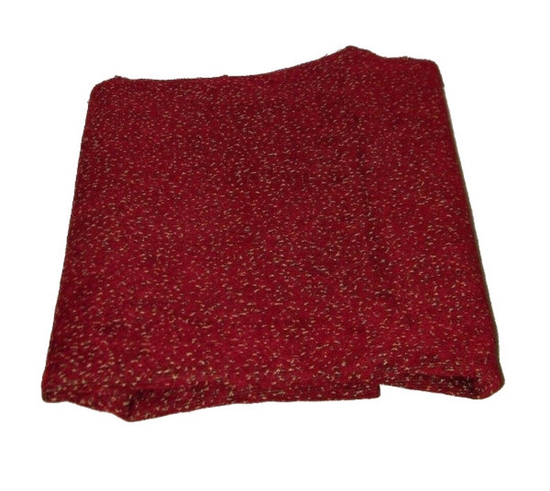 Vintage Speckled Wine Chenille Home Dec Upholstery Fabric 26 X 44 Inches