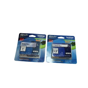 P Touch Brother TZ Tape 1/2&quot; 1&quot; Black White Clear TZe 231 151 54714