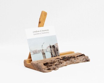 Venetian recovered wood paper holder