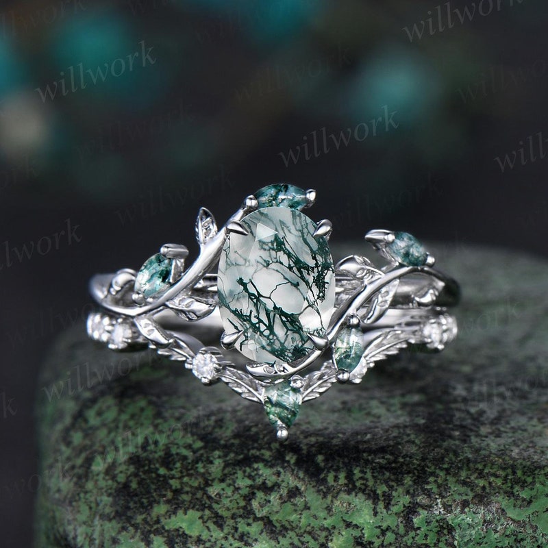 Cut Barrel Rings Nature Wedding Ring Stone - Etsy