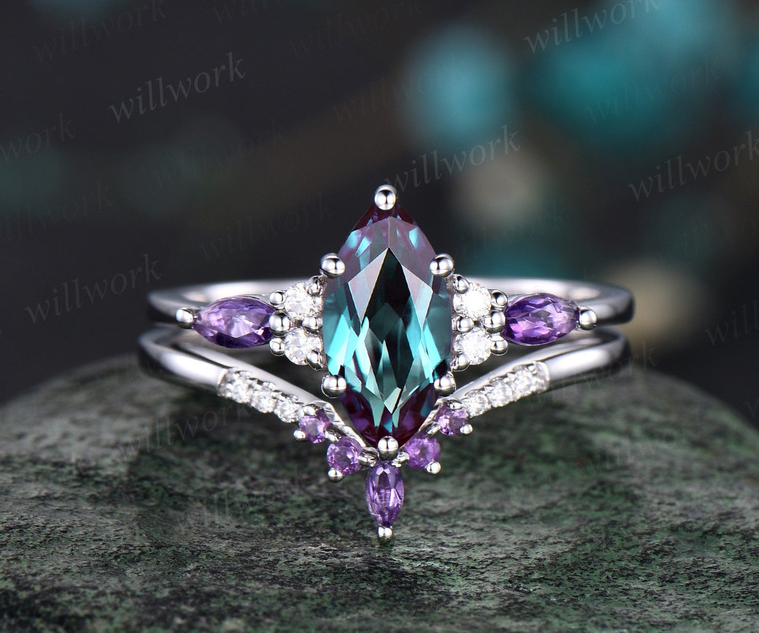 Vintage Marquise Cut Engagement Ring