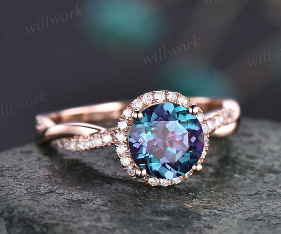 Buy Pear Alexandrite Ring for Women Vintage Alexandrite Engagement Ring Set  Art Deco Emerald Ring Amethyst Wedding Band Unique Wedding Ring Set Online  in India - Etsy