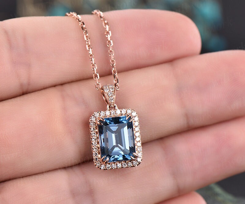 London Blue Topaz Necklace Blue Topaz 