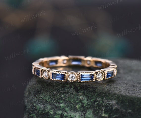 Vintage sapphire hotsell eternity band