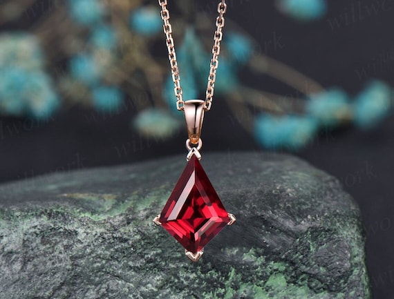 Red ruby on sale necklace womens