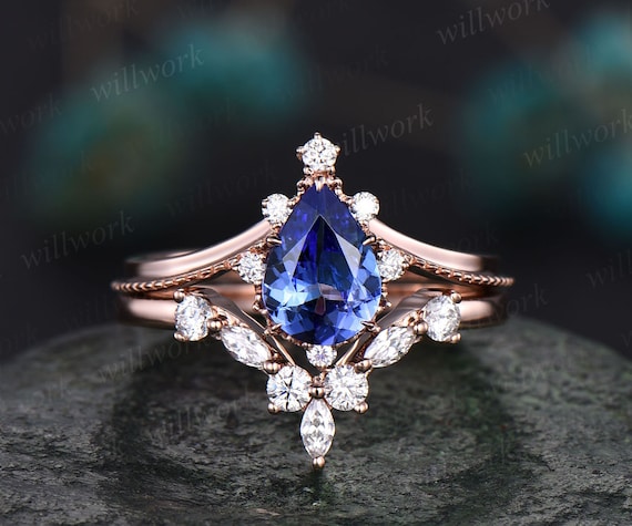 Pear shaped hotsell tanzanite ring