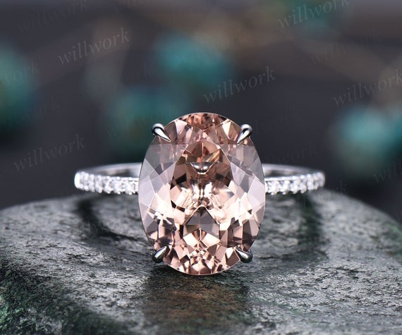 Pink morganite hotsell engagement ring