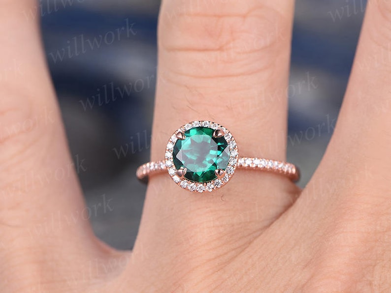 Anello Di Fidanzamento In Argento Sterling 925 Placcato Oro - Foto 10