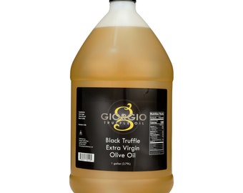 Black Truffle Infused Extra Virgin Olive Oil, Bulk 1 Gallon