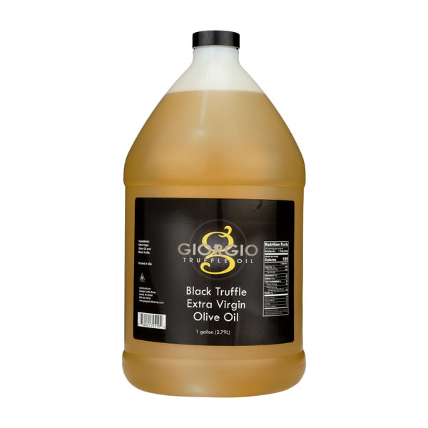 Black Truffle Infused Extra Virgin Olive Oil, Bulk 1 Gallon