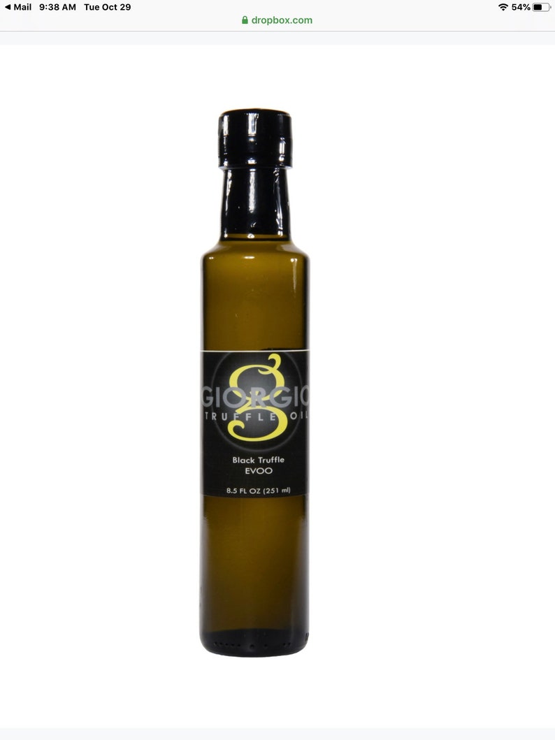 Black Truffle Infused Extra Virgin Olive Oil 8.5oz, 250ml Etsy