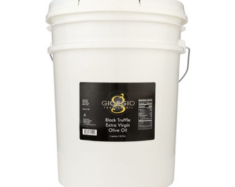 Black Truffle Infused Extra Virgin Olive Oil, Bulk 5 Gallon Pail -Food Service