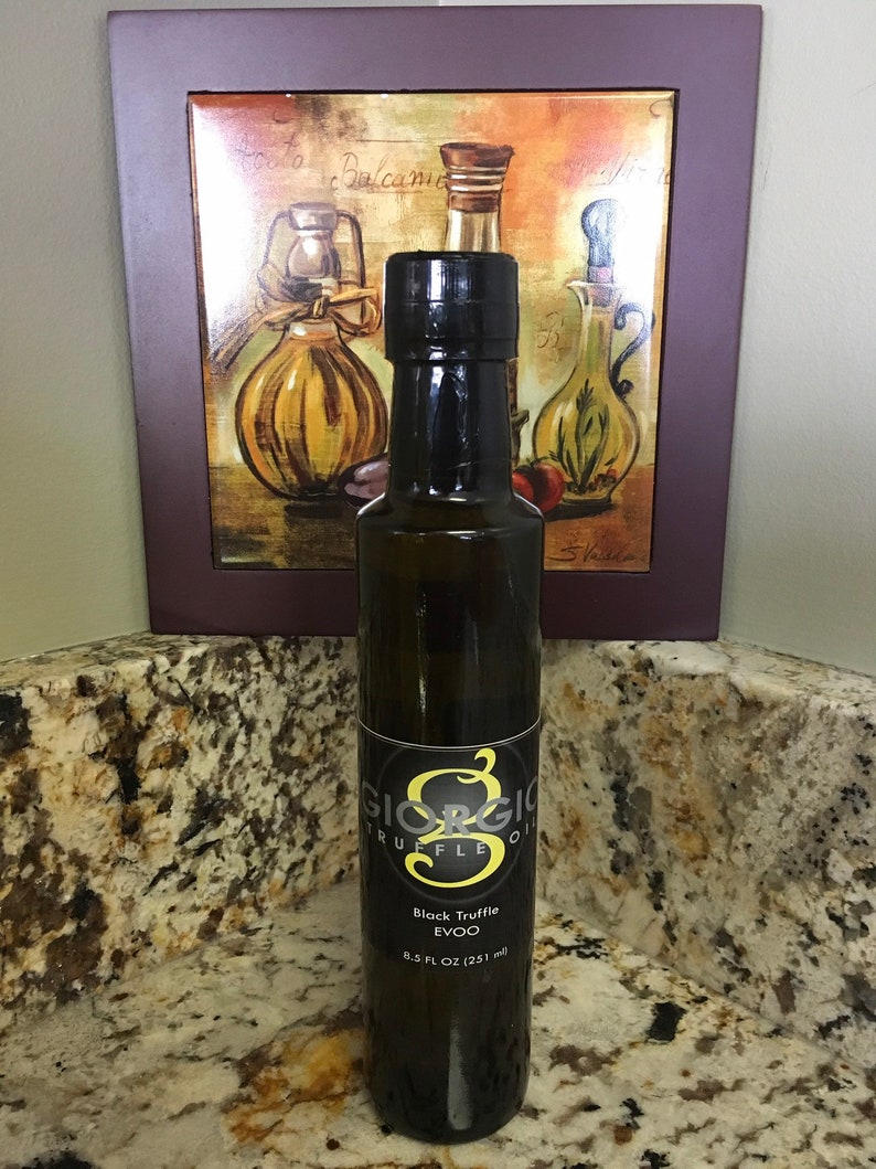 Black Truffle Infused Extra Virgin Olive Oil 8.5oz, 250ml Etsy
