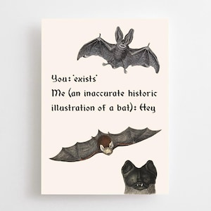 Divertente biglietto di San Valentino, illustrazione storica, anniversario gotico, brutto disegno medievale, amore, animale, regalo alternativo umoristico, meme gotico immagine 1