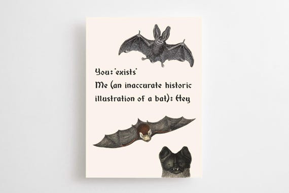 Funny Valentine’s Card, Historic Illustration, Gothic Anniversary, Bad Medieval Drawing Love Animal Humorous Alternative Gift Goth Meme