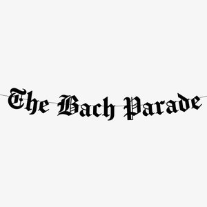 The Bach Parade Goth Banner, Gothic Bachelor Party, Emo Bachelorette Decoration, Emo Bridal Shower, Wedding Engagement Party Metal Black