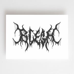 Heavy Metal Card, Thank You Notecard, Goth Wedding, Metalhead Birthday Card, Funny Card, Deathcore, Black Metal, Metalcore, Emo,  Blegh