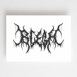 Biglietto Heavy Metal, Biglietto di ringraziamento, Matrimonio goth, Biglietto di compleanno metallaro, Biglietto divertente, Deathcore, Black Metal, Metalcore, Emo, Blegh