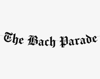 Banner gotico per la parata di Bach, addio al celibato in stile gotico, decorazione per addio al nubilato in stile emo, addio al nubilato in stile emo, festa di fidanzamento in metallo nero