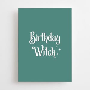 Heksenverjaardagskaart, Witchy-verjaardag, magische verjaardagskaart, alternatieve Goth Emo-verjaardagskaart, 30 40 dertigste heksen worden niet ouder