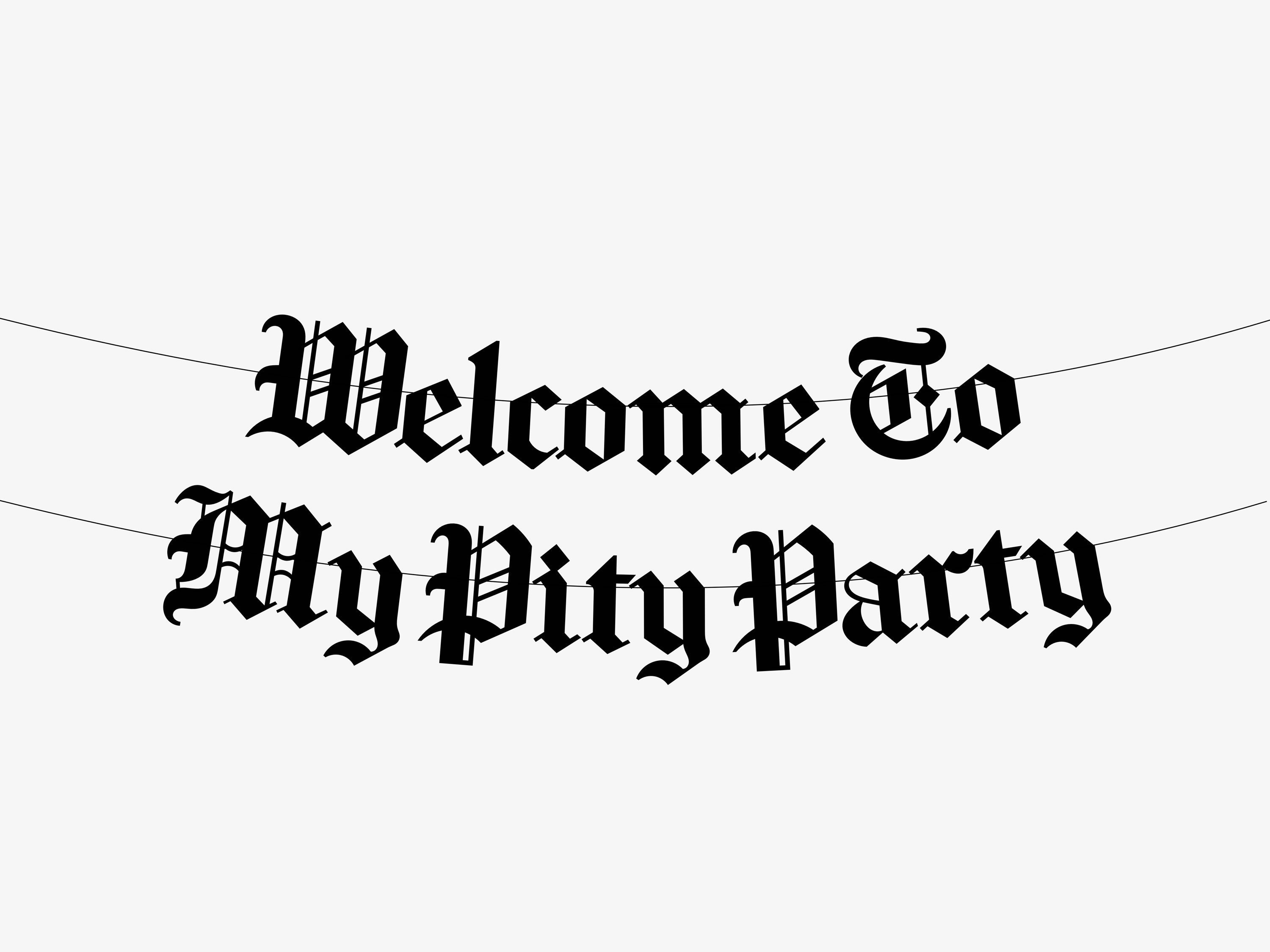 Welcome to My Pity Party Goth Banner Gothic Party Decoration - Etsy Sweden