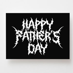 Heavy Metal Vatertagskarte, Emo Dad, Goth Best Dad Karte, I Love You, Alternative alles Gute zum Vatertag, Black & White, Metalhead