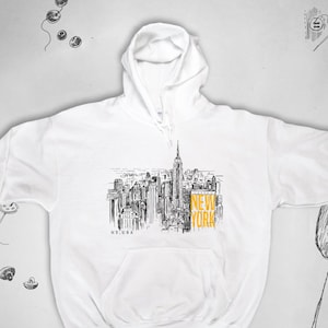 New York hoodie Trendy graphic design for New Yorker USA New York city NYC unisex sweatshirt with hood Gift idea