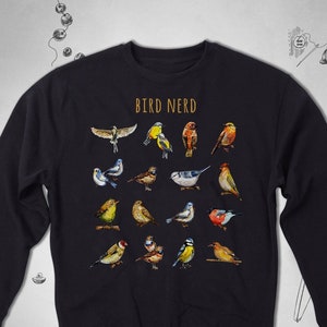 Birds sweatshirt sweater Nature sweatshirt Cute Aesthetic Animals Saying Bird Nerd Ornithology Unisex Crewneck sweater Gift idea